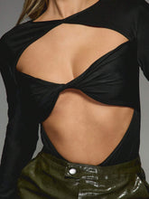 MISSGUIDED Twist Bust Cut Out Long Sleeves Bodysuit
